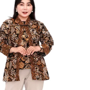 Atasan Big Size Batik Primis Blouse Panjang